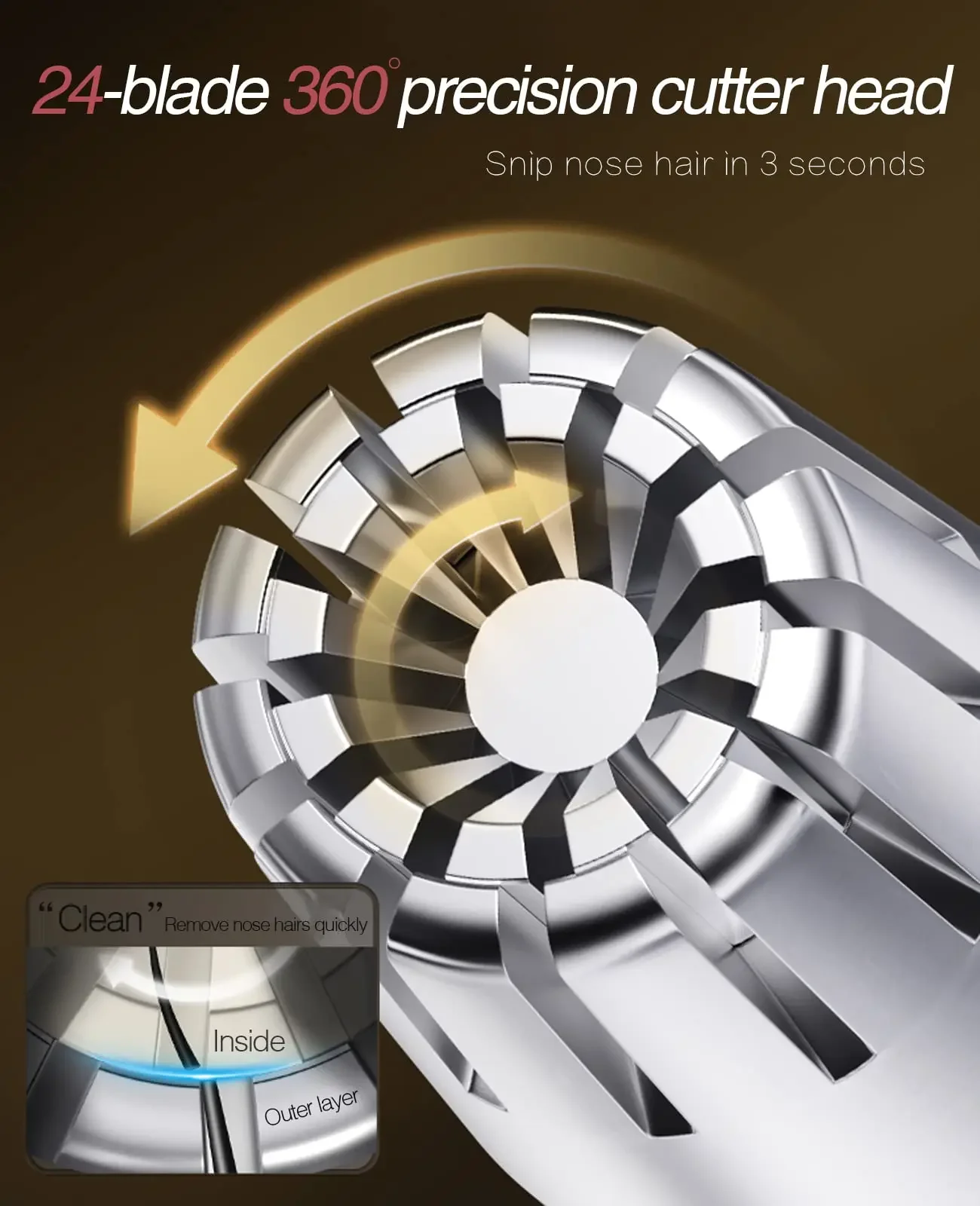Триммер для волос в носу для мужчин без шума, моющийся ручной триммер для носа Tondeuse для носа aparador de pêlos do nariz
