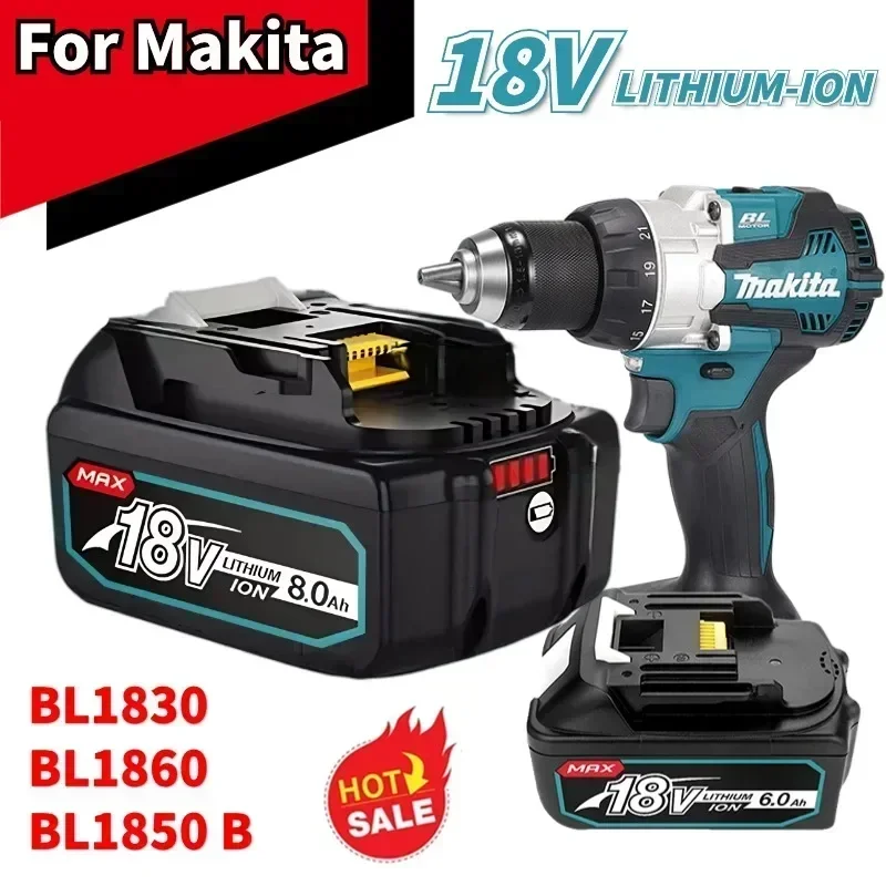 Original makita Battery BL1860 BL1850B BL1850 BL1840 BL1830 screwdriver battery & charger 18v Replacement Power Tool Batteries