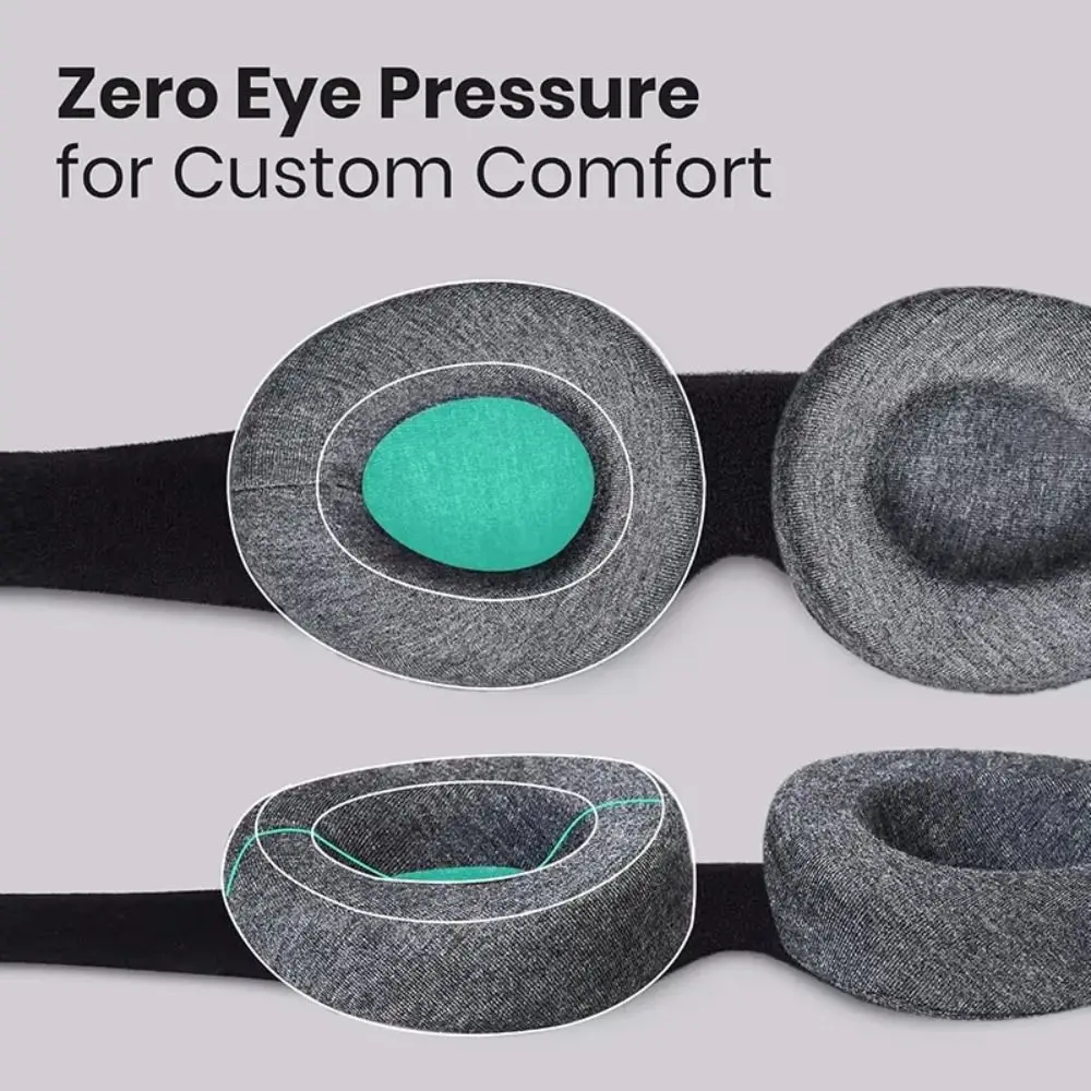 Perfect For Blackout Sleep Mask Zero Eye Pressure Comfortable Blindfold Adjustable Removable Eye Cup Sleep Blindfold Office