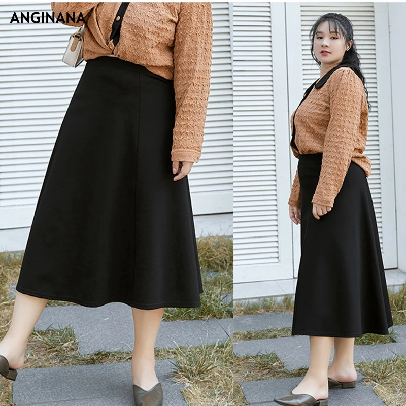 Summer Large 7xl 130 kg Women's Halfskirt big size 2XL 5xl 6xl High Waist Loose Fit Bohemian A-Line Skirt