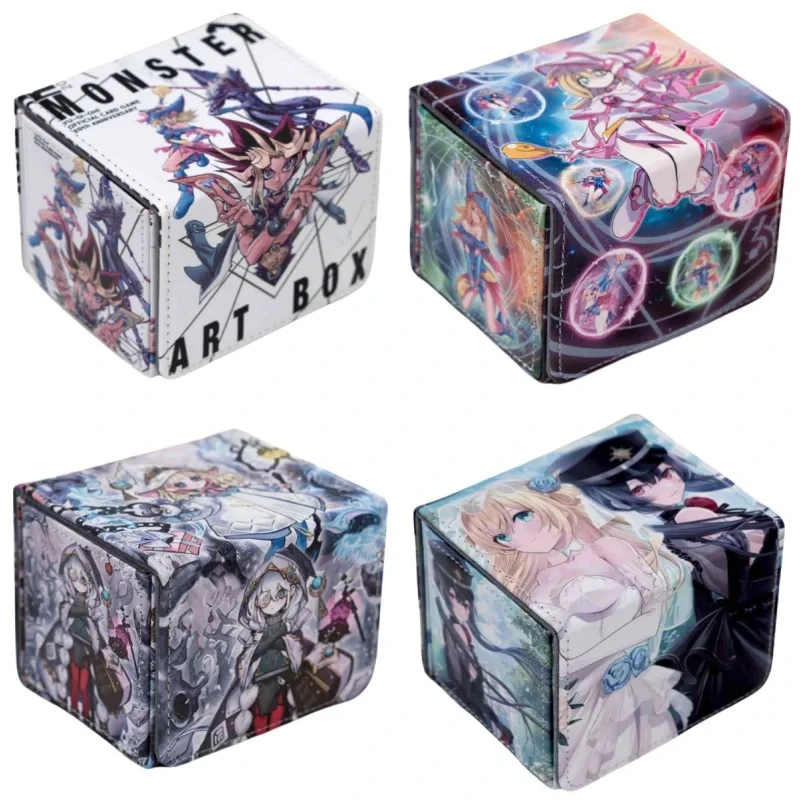 Yu-Gi-Oh! Card Box Black Magic Girl Sky Striker Ace Evil Twin Diy Portable Collection Card Storage Box Anime Peripheral Gifts