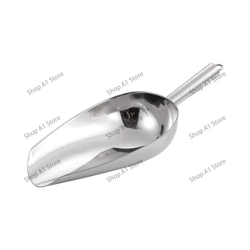 Thickened 304 Stainless Steel Ice Scoop, Multi-purpose Scoop for Ice Machine, Coffee Beans, Rice, Tea & Melon Seeds