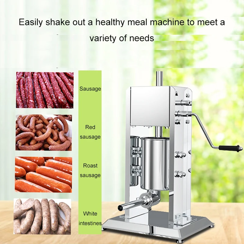 3L Sausage Stuffer Salami Filler Manual Vertical Stainless Steel Filling Production Machine For Hot Dog Bratwurst