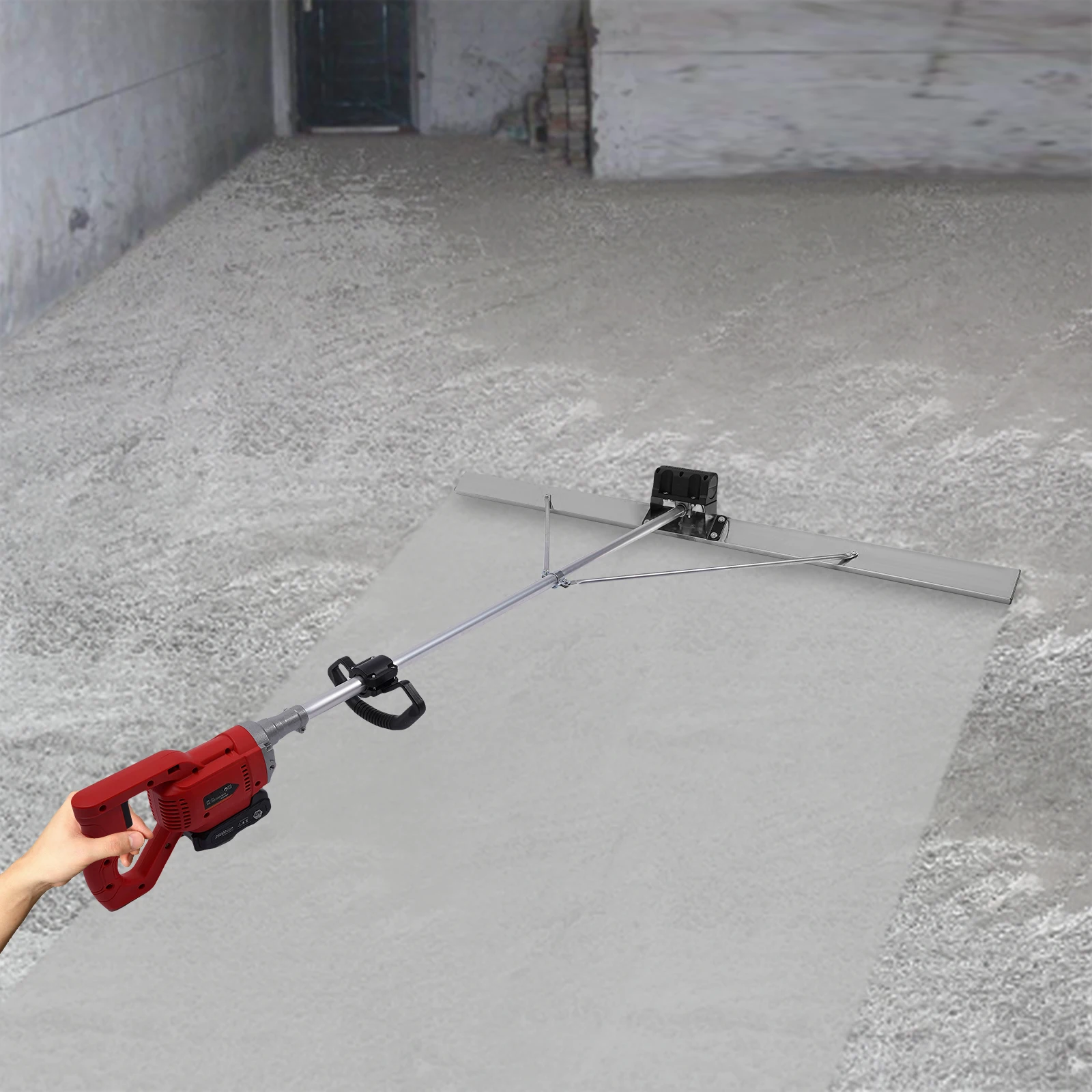 150cm Electric Concrete Polisher Level Floor Vibration Ruler Mortar Vibrator Screed Concrete Leveling Machine with Battery