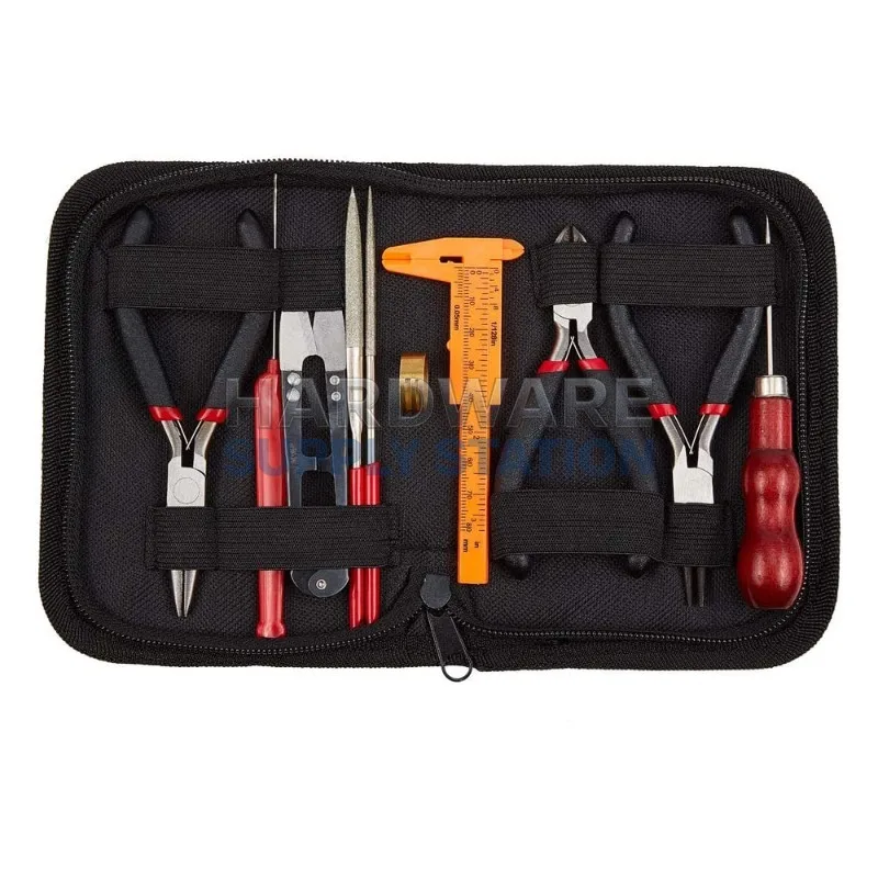 

Набор инструментов для изготовления ювелирных изделий из 10 предметов: комбинированный набор плоскогубцев, профессиональные принадлежности для рукоделия и создания украшений своими руками