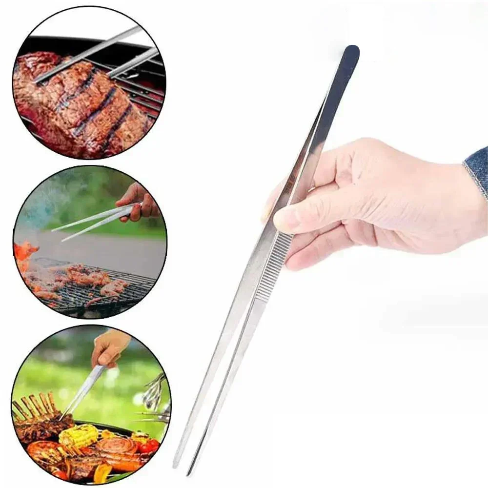 Multifunction Barbecue Tongs Food Tongs Food Clip Kitchen Gadgets Stainless Steel Churrasco Tweezers Clip Buffet BBQ Tool