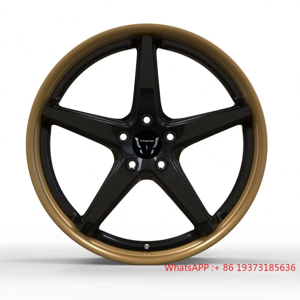 

Source Factory Custom Two-Piece Forged Aluminium Alloy 6061-T6 Wheel Hub Mesh Design High Quality Bronze Finish 30mm New