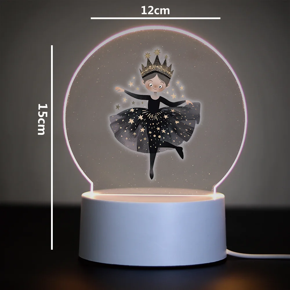 Hot Little ballerina Children Bedroom Decor 3D Lamp For Home Room Decoration Nightlight Led Night Light