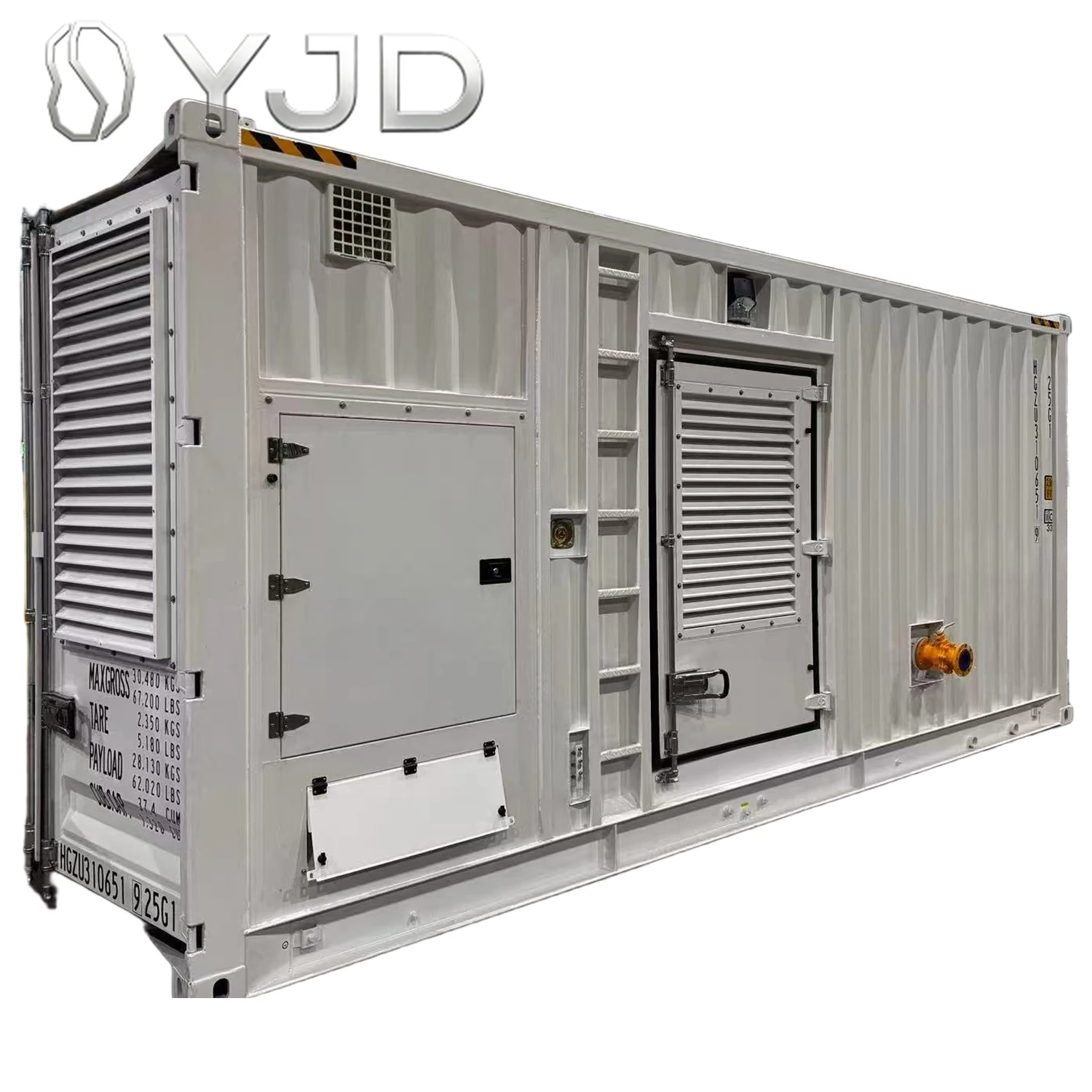DYJD KC10 Electric Motor 1250kva AC Single Phase 60Hz Container Type Generator 1500RPM Water Cooled 24V DC Start for