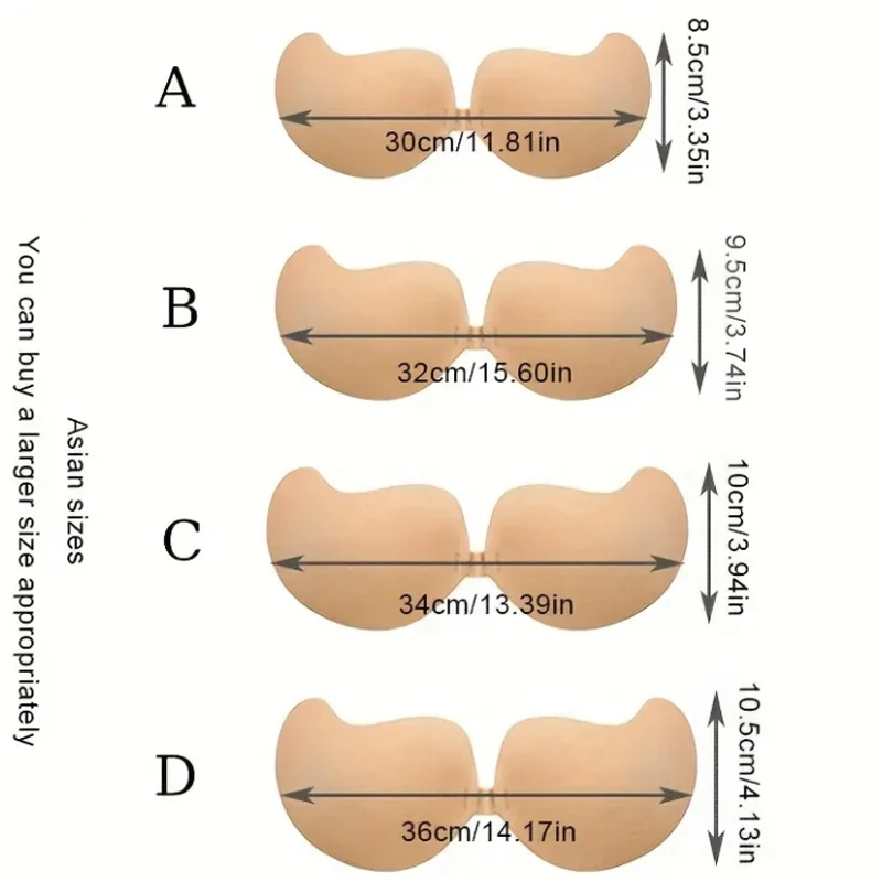 FINETOO Mango-shaped Silicone Nipple Cover Clasp Women Invisible Underwear Breast Patch Non-Falling Off  Adhesive Bra