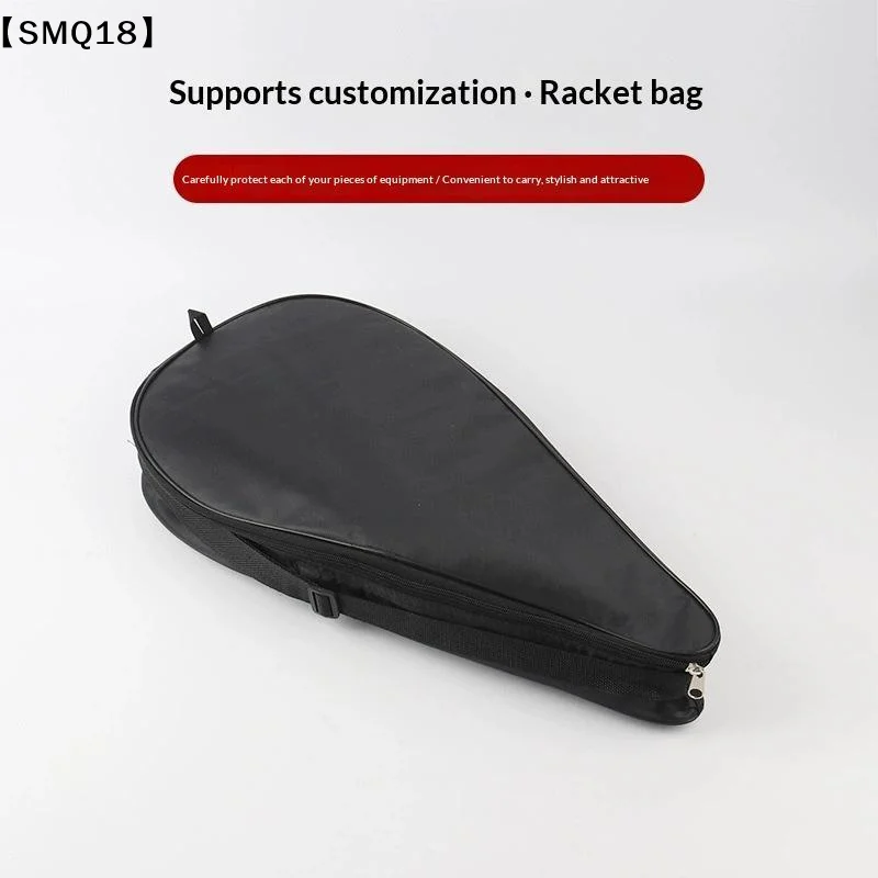 Oxford Black Padel Paddle Bag Cover For Various Tennis Racket Soft Face Carbon Fiber EVA Racquet Unisex Tennis Shoulder Bag【SMQ】