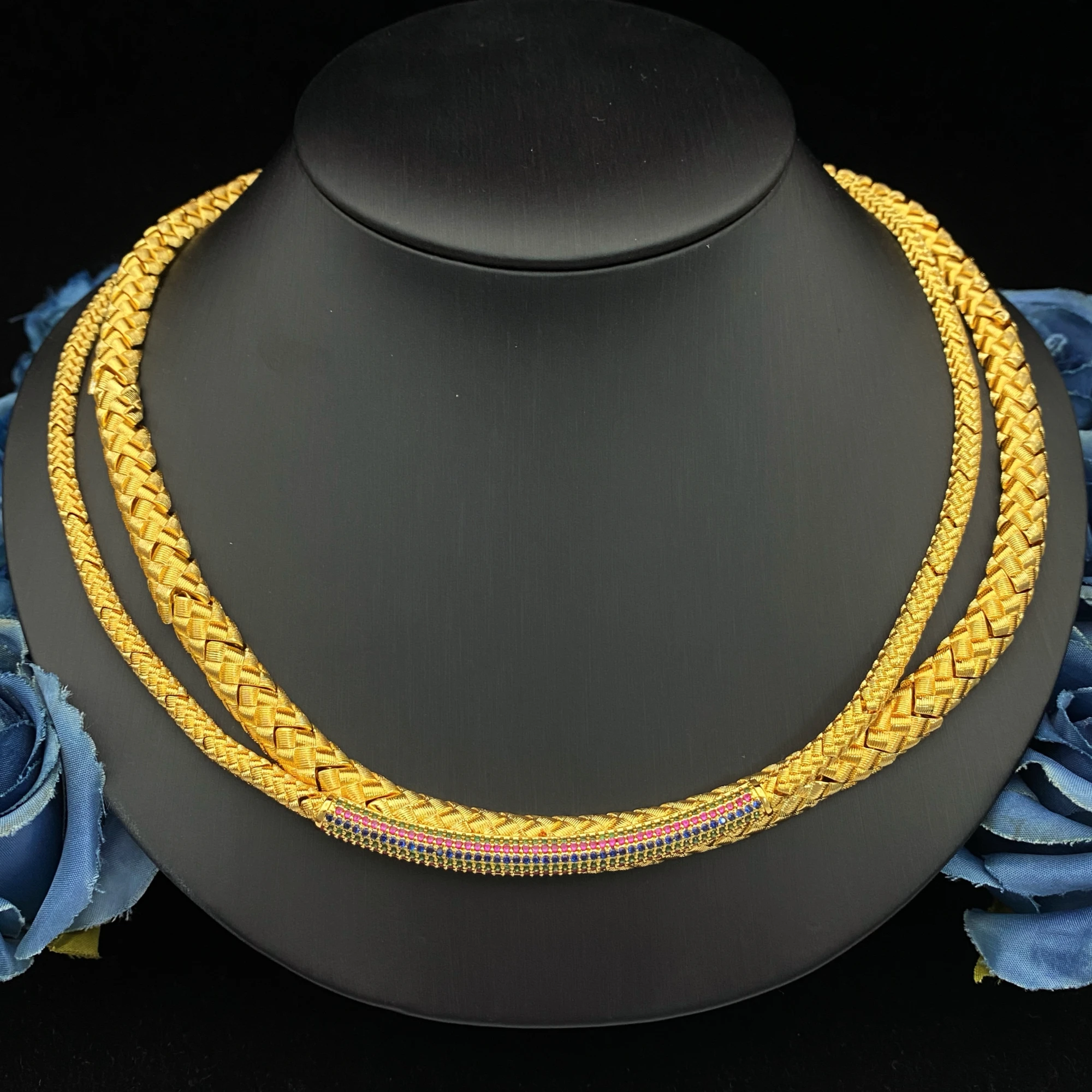 JRH 2025 New Trending Minimalist Gold Plated Geometric Modeling Design 4Pc Bracelet Ring Necklace Earrings Party for Women
