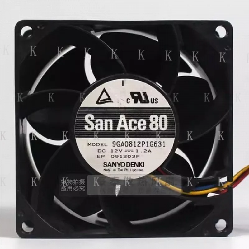 

C FOR Sanyo 9GA0812P1G631 8038 DC12V 1.2A 4-Wire Server Cooling Fan