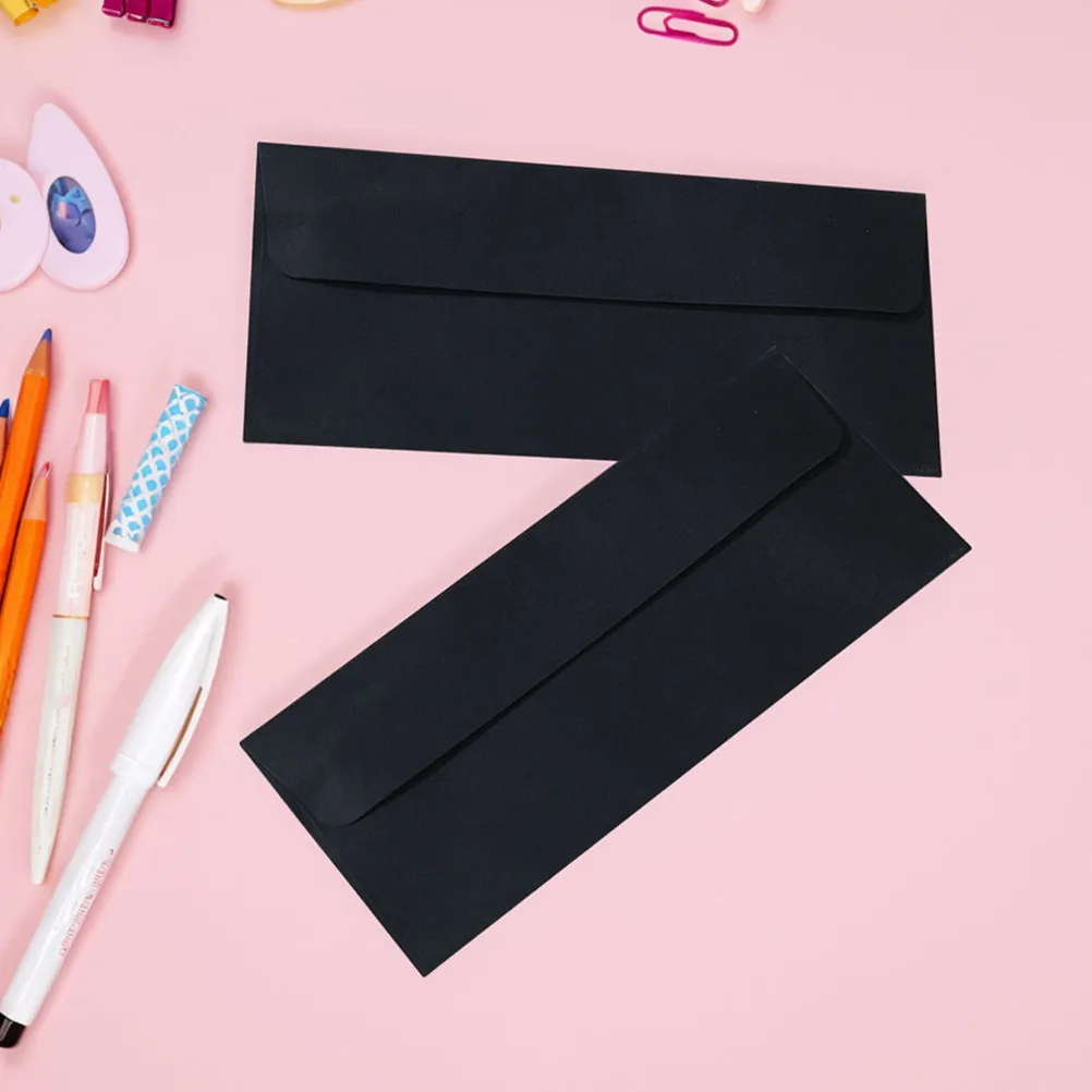 

20Pcs Self Seal Letter Envelopes Premium Matte Black for Greeting Card Holders Postcard Storage Birthday Wedding Graduation Baby