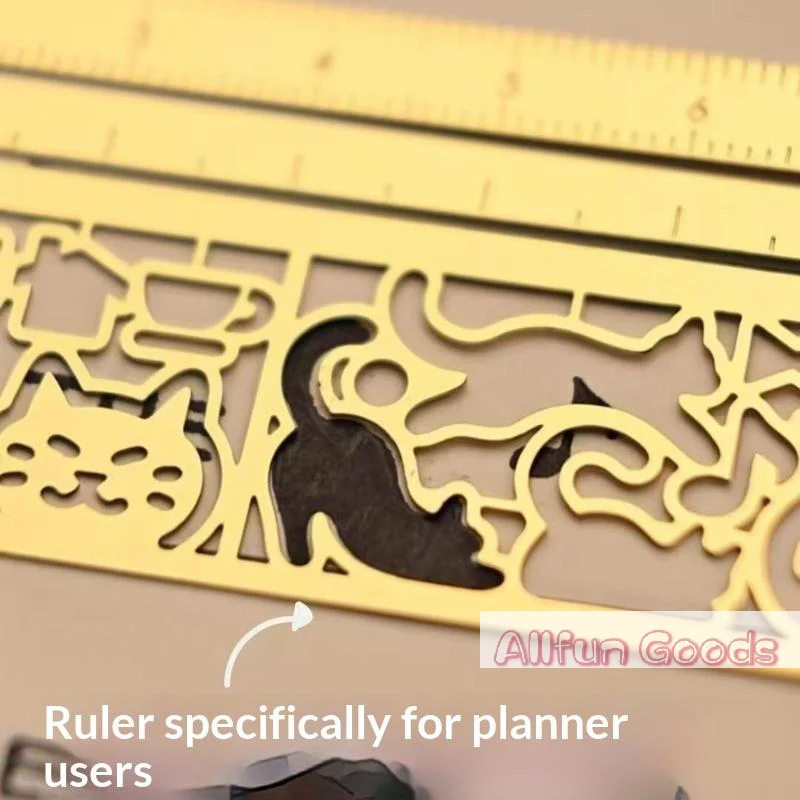 [TG835]1Pc Cute Cat Double Sided Ruler Bookmark Creative Measuring Marker For Diary Planner Notes Student Stationery Gift