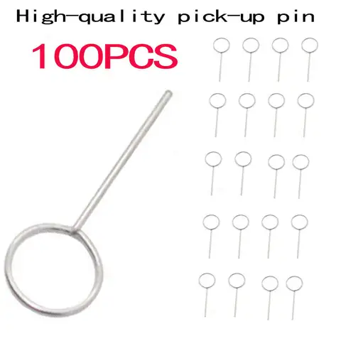 100pcs Sim 카드 이젝터 도구 픽업 핀 꺼내기 아이폰 13 Xiaomi 삼성 화웨이에 대한 범용 휴대 전화 리무버 트레이