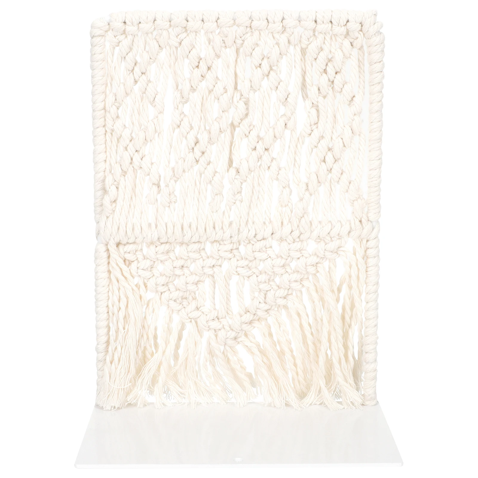 Book Holder Desk Organizer Bookend Bookshelf Stand Bracket Cotton Rope Tabletop