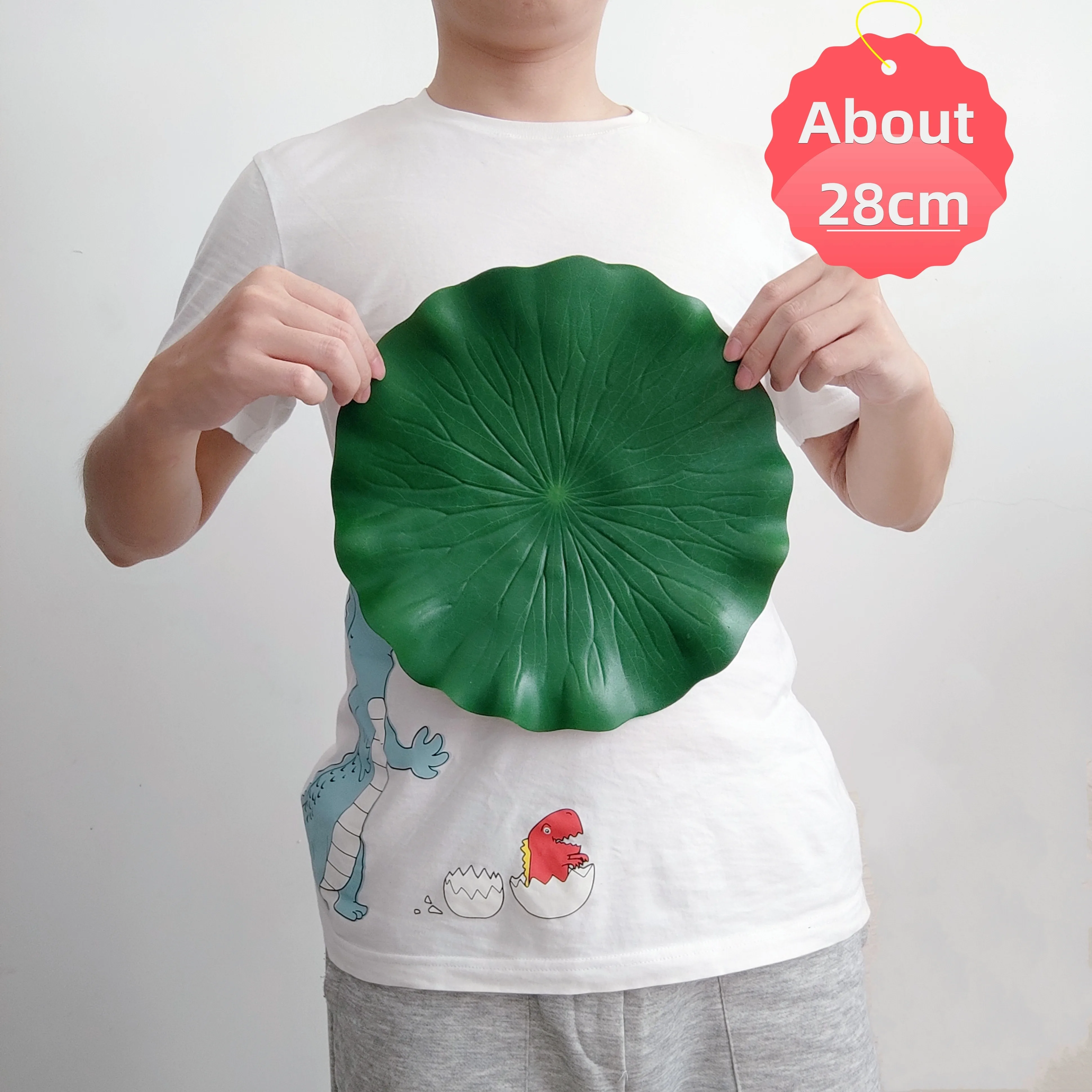 Oversized Floating Artificial Lotus Leaves, Realistic Fake Lily‑Pads for Pond, Swimming Pool, Farm & Holiday Decoration view 3