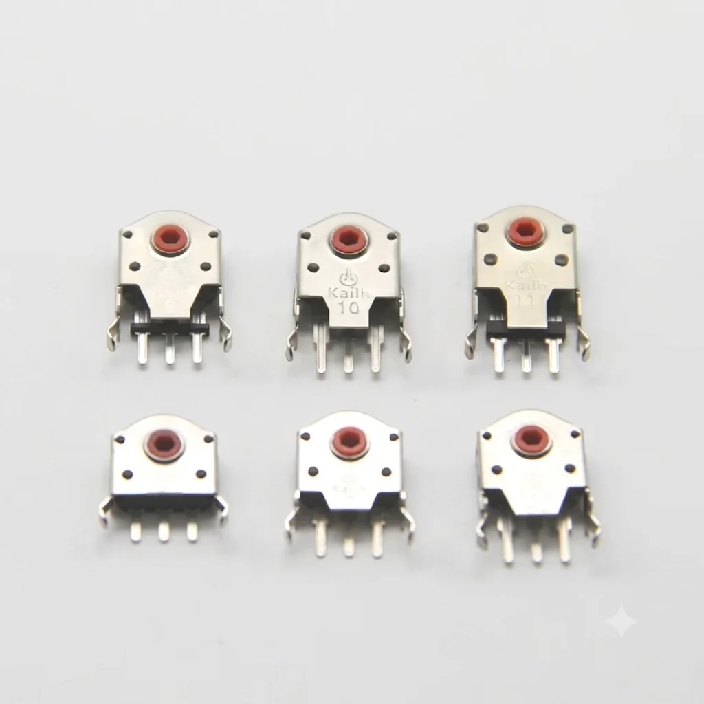 Kailh 5mm 5.5mm 7mm 8mm 9mm 10mm 11mm Rotary Mouse Red Scroll Wheel Encoder 1.74mm Hole Mark 20-40g Force New Authentic Original