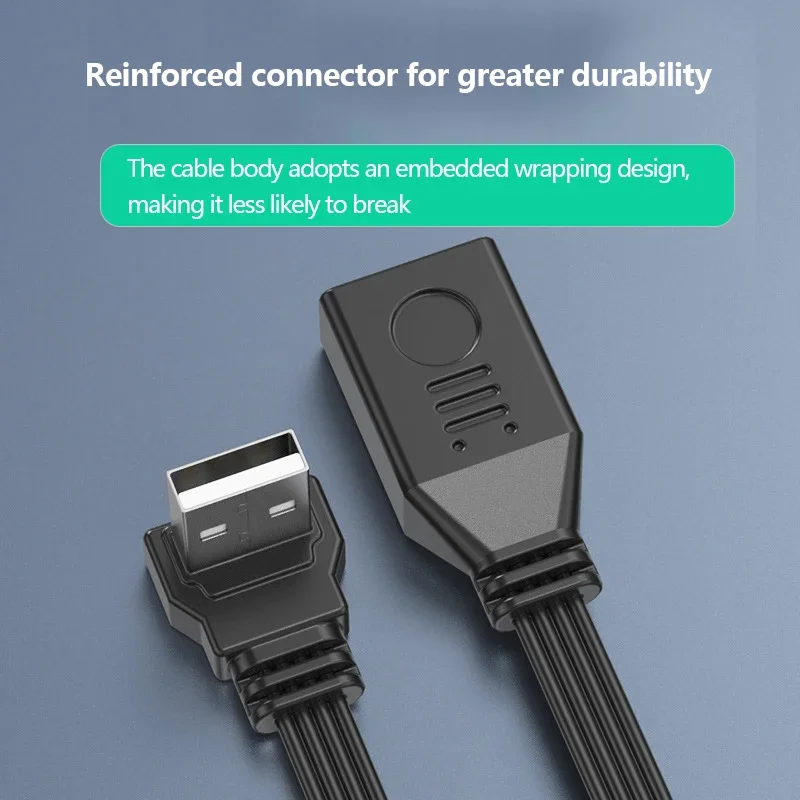 USB 2.0メス延長アダプターケーブル マウス キーボード 電話 HD TV ノートパソコン ゲーム機用 上下左右アングル