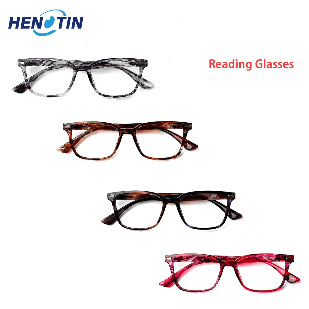 

Henotin New Trend Optical Reading Glasses Women Leopard Tea Vision Care Eyeglasses Farsighted Diopters 0+0.5 +6.0