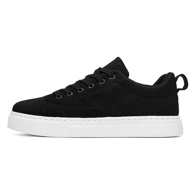 New Men's Canvas Shoes Breathable Casual Sneakers Korean Style Lightweight Flat Shoes Slip On Comfortable Loafers for Walking