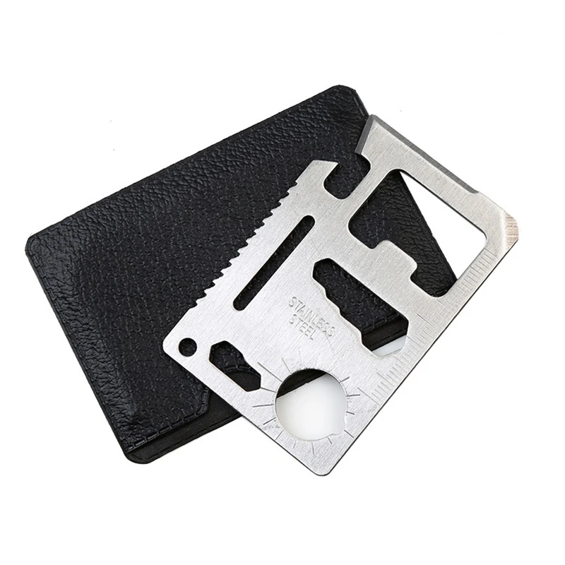 Survival Tool Card 11 In 1 Survival Card-Multi Purpose Pocket Tool Stainless Steel Survival Camping Hiking Fishing Hunting Tools