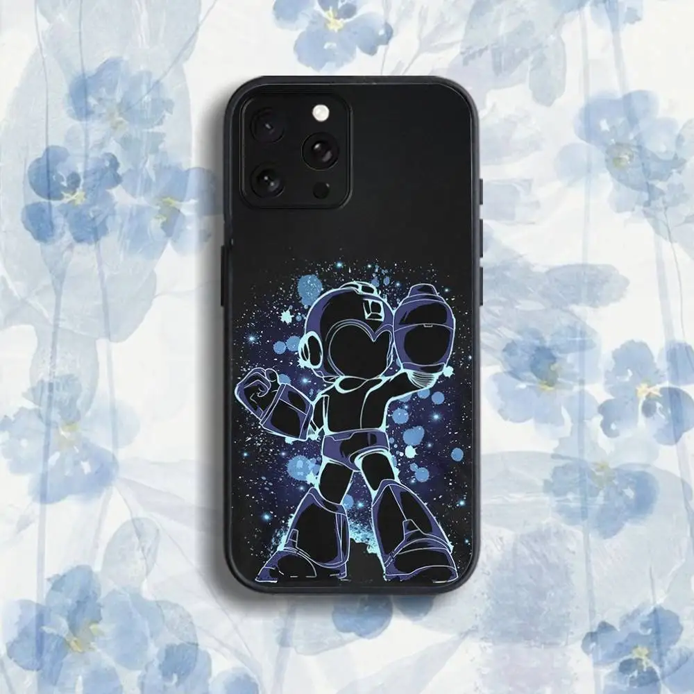 Rockmans Game Megamans Phone Case For iPhone 17,16,15,14,13,12,Pro,Max,Plus,E,SE4,Air,Mini Black Soft Box - Image 4