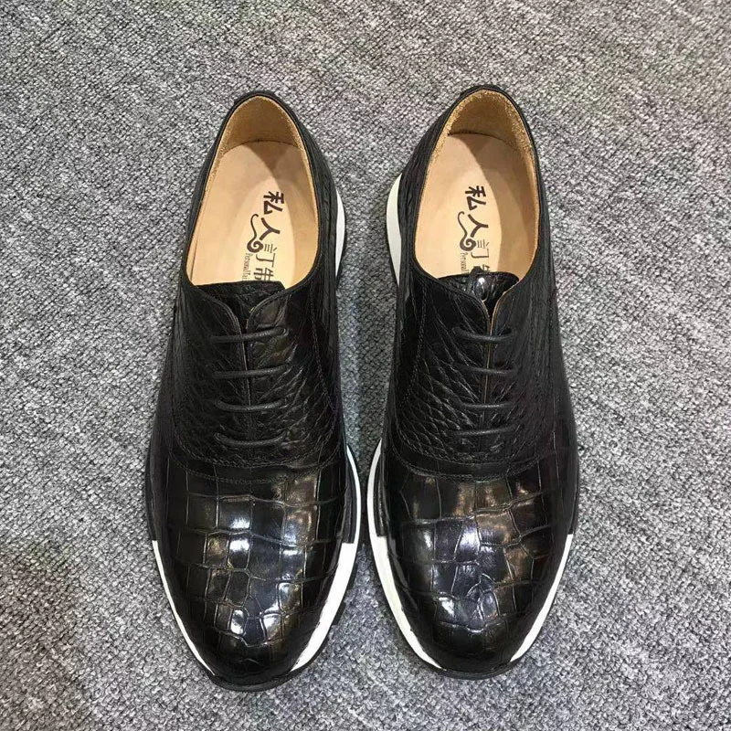 Fashion Men\'s Office Shoes Genuine Leather Luxury Business Formal Shoes Trend Casual Sneakers High Quality Lace Up Wedding Shoes