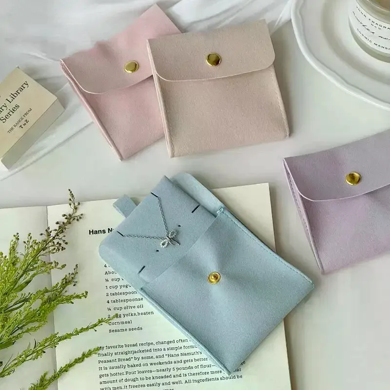 Microfiber Velvet Bag Jewelry Presents Bags for Earrings Necklace Christmas Wedding Gift Package Candy Favor Bag