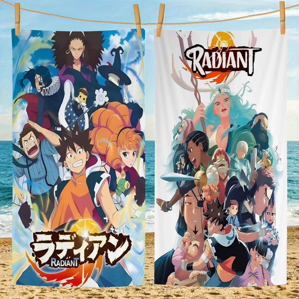 

Anime RADIANT Microfiber Printed Beach Towel Mountain Climbing Yoga Beach Swimming Running Absorbent Soft Towel