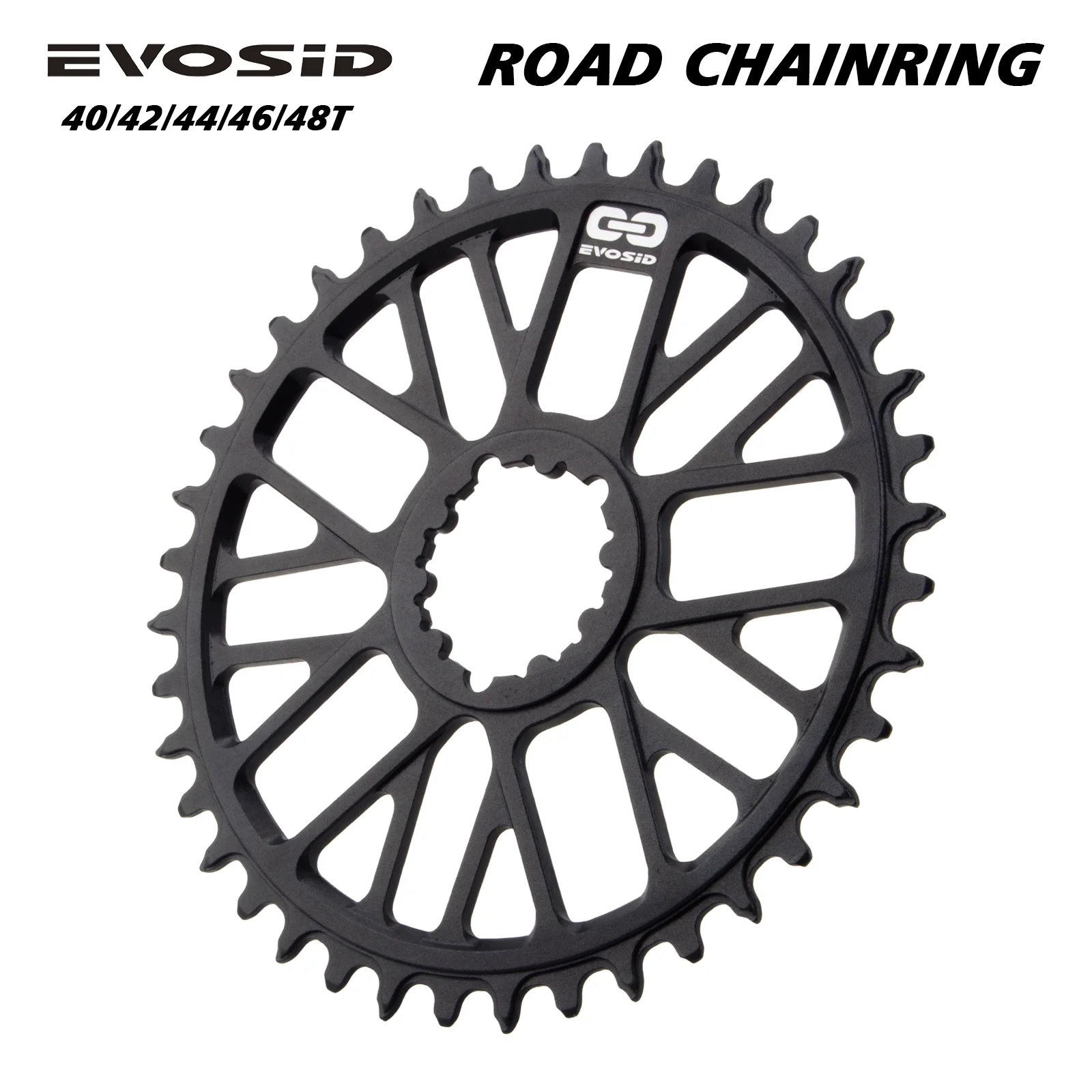 EVOSID Road Bike Chainring 40T 42T 44T 46T 48T Crown Narrow Wide Chainwheel 7075 CNC Tooth Disc Gravel Fold Bicycle Chain Wheel