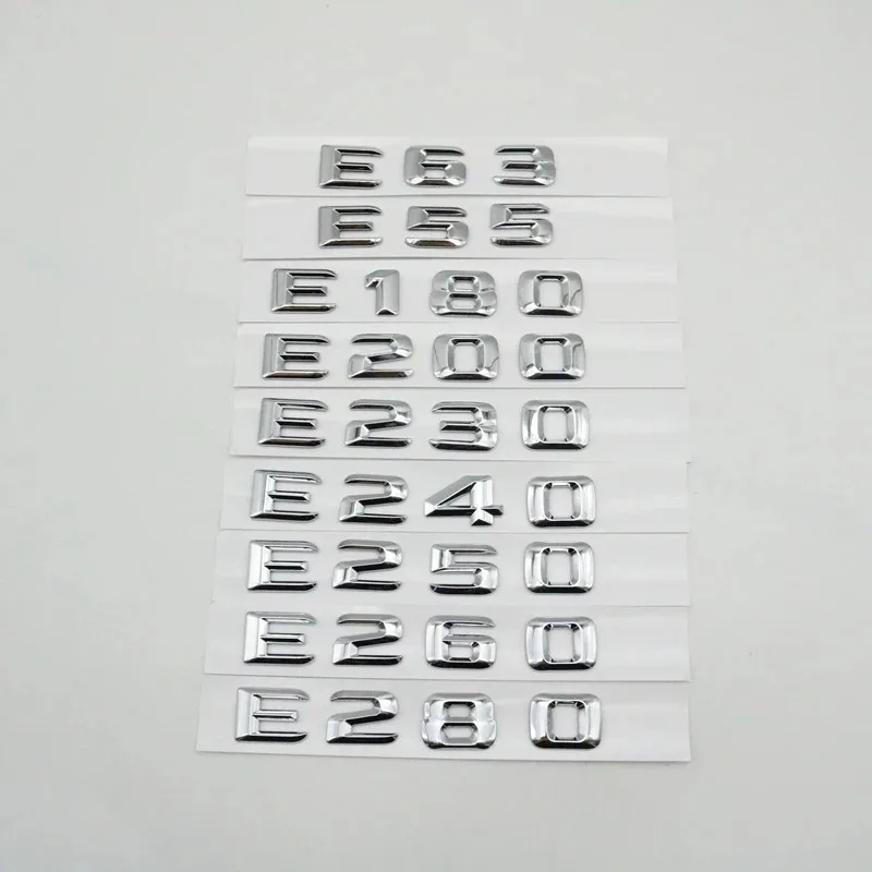 

3D W124 W211 Mercedes-Benz E-CLASS E63 E200 E220 E240 E250 E280 E420 E430 E450 E550 Для багажника Задняя эмблема Значок Хромированные буквы