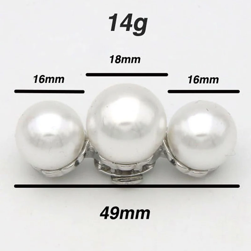 1Pc Lady Shoe Pearl Clip Decorative Clips Wedding Women Bride High Heel Removable Charm Buckle Clamp Ozdoby do butów — zdjęcie 7