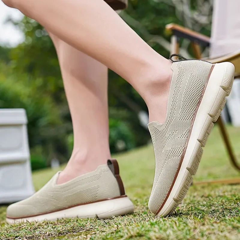 Men Large Size Sneakers Lightweight Round Toe Vulcanised Shoes Round Toe Thick Bottom Slip on Loafers Zapatillas De Deporte image 3