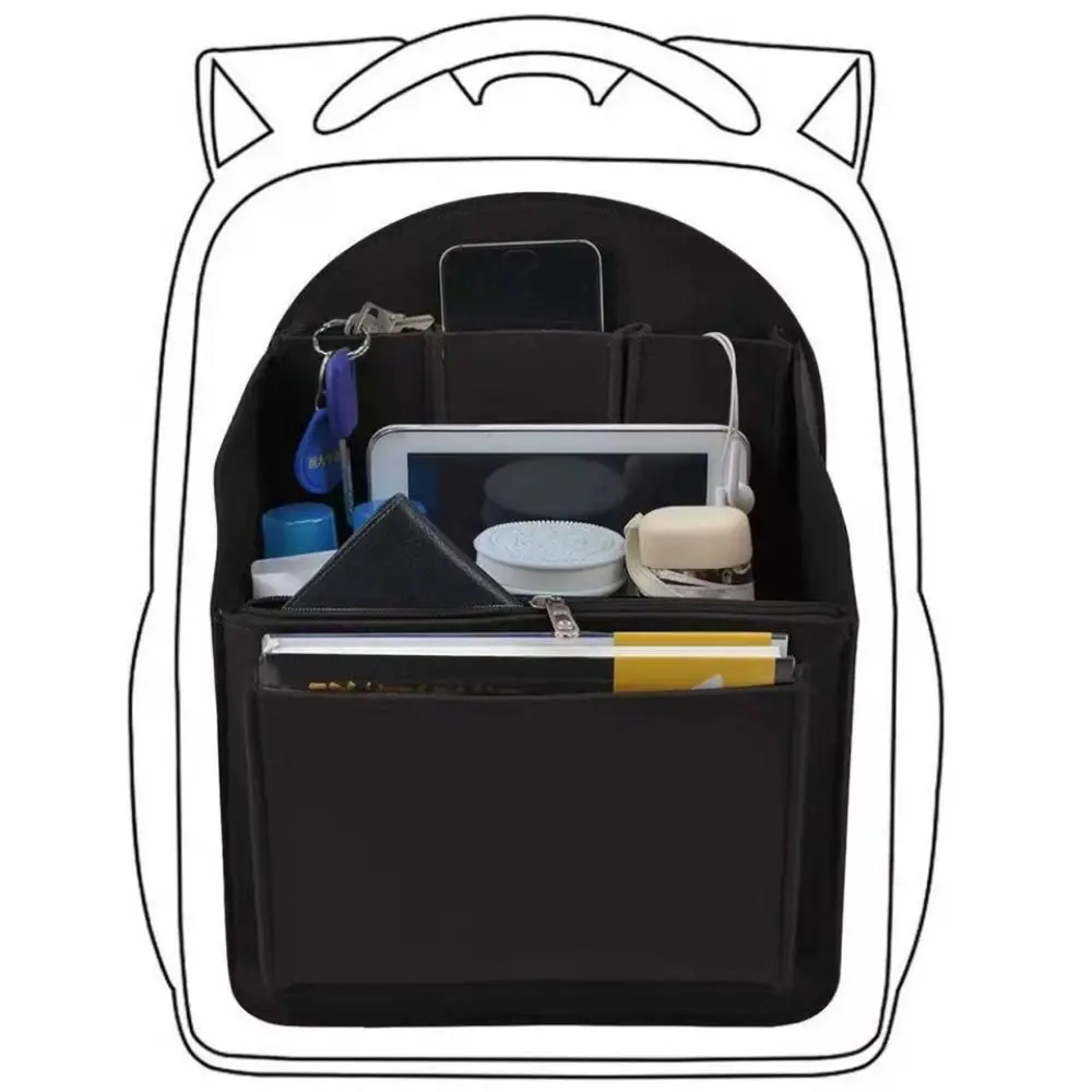 Portable Backpack Insert Small Bag Women Cosmetic Bags Interior Travel Bag Divider Shoulder Bag Makeup Organizer