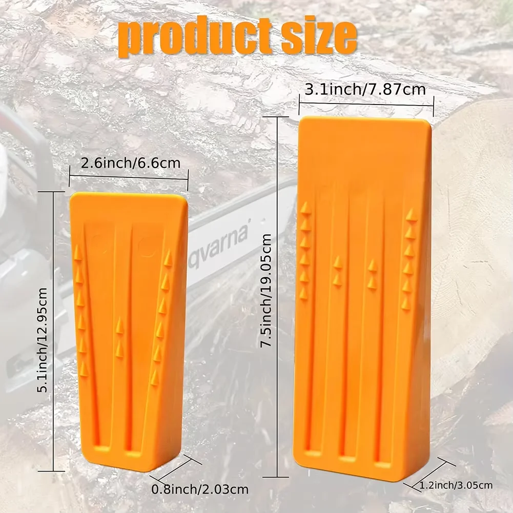 3Pcs Tree Felling Wedges Plastic Cleaving Chainsaw Wedges Felled Chock Tree Cutting Wedge Logging Spiked Wedge Woodcutting Tool