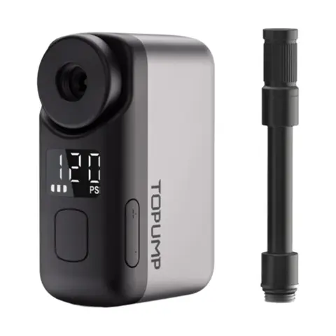 TOPUMP TB2 PRO Mini Portable Electric Pump for Bike Cordless Tire Inflator 120PSI Max 450mAh Battery with Screen Fast Charging