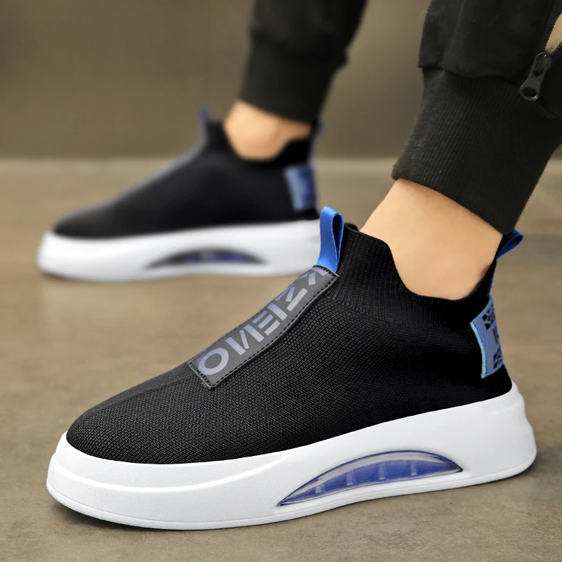 Men\'s Shoes 2023 New Trend Casual Shoes All Match Slip on Sneakers for Men Thick Sole Breathable Air Cushion Sports Board Shoes