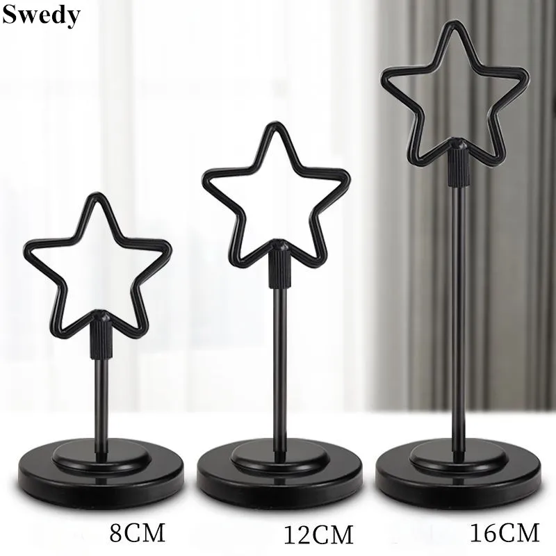 5 PCS Stainless Steel Restaurant Menu Price Label Tags Metal Sign Holder Display Stand Photo Clip Table Number Place Card Holder