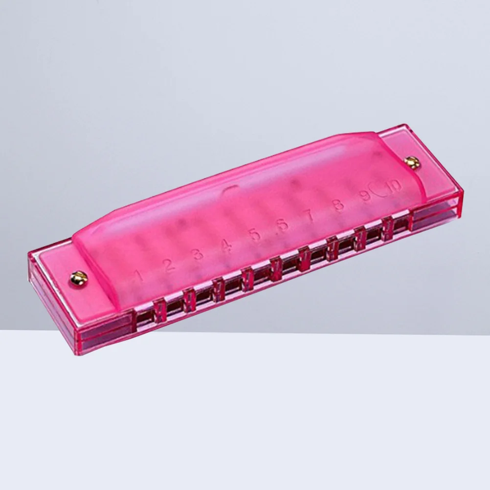 

10 Hole Harmonica Plastic Small Size Streamlined Design Perfect Musical Tone Ideal for Kids Beginners Gift Green