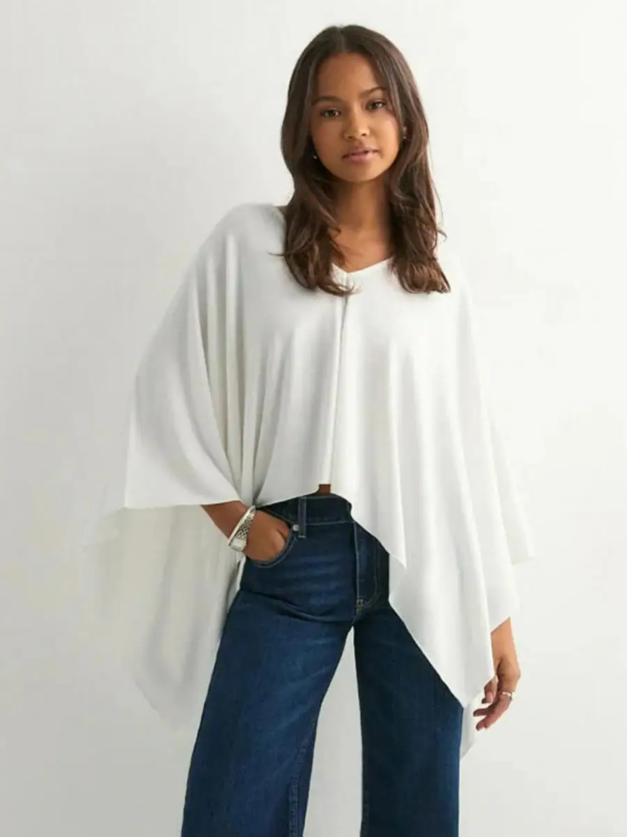 T-shirt da donna asimmetrica in puro colore oulder Bared Top Autunno Inverno Sexy Sle Fly Sve Tessuto in poliestere Top corto