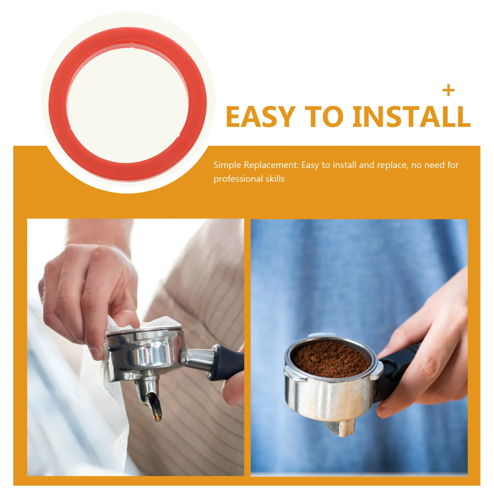 Silicone Espresso Machine Group Gasket Silicone Sealing 8MM Compatible E61 Home Professional