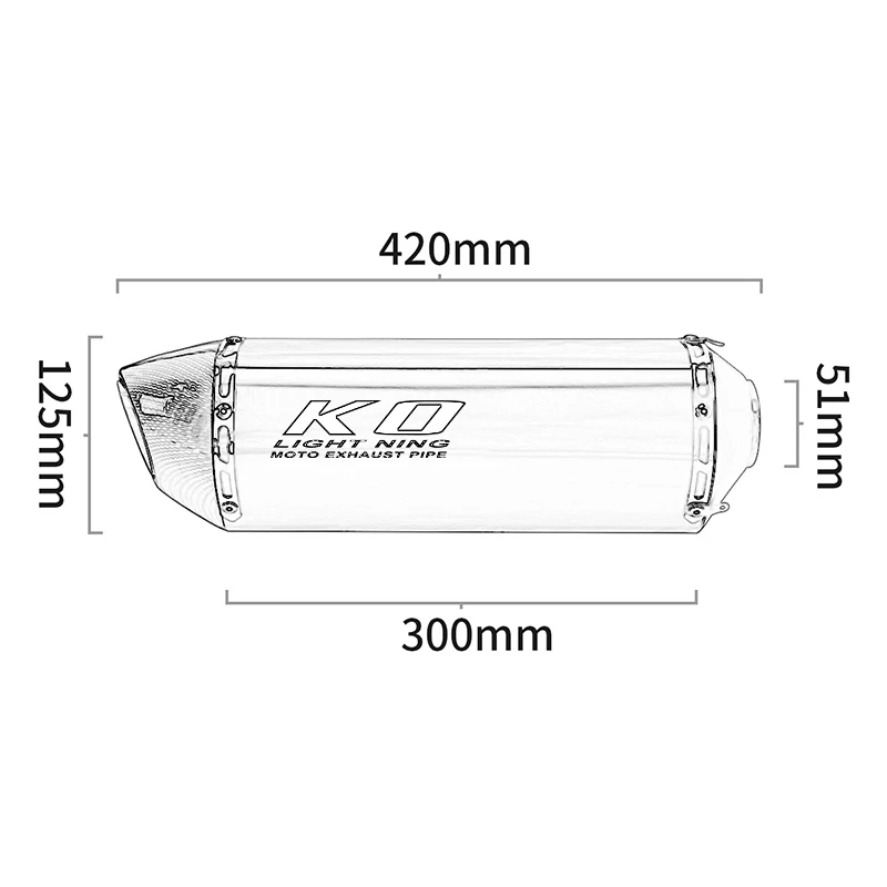 For Suzuki Bandit 600 GSF 600 1995-2006 Slip On Motorcycle Exhaust Middle Link Pipe Slip On 420mm Muffler Removable DB Killer