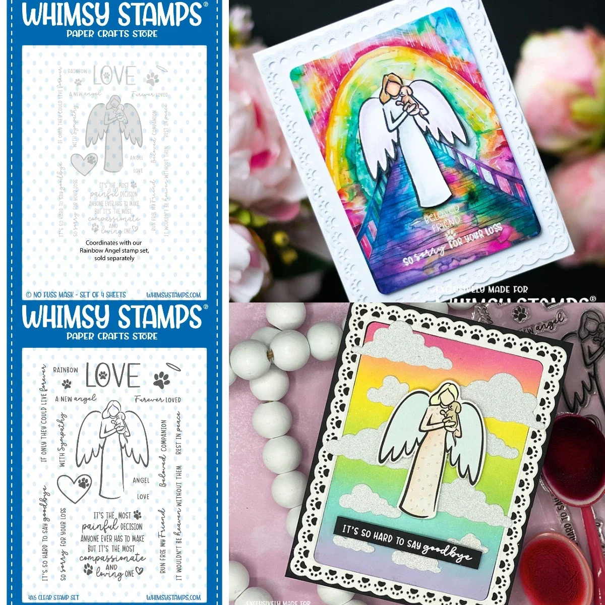 قوس قزح الملاك واضح Stamps 2025 جديد قطع معدنية يموت Diy بها بنفسك سكرابوكينغ الحرف صانع ألبوم صور قالب اليدوية