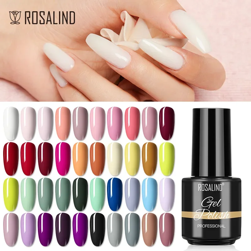 ROSALIND Pure Color lakier do paznokci półtrwałe zdobienie paznokci diy design zanurzeniowy żel UV lakier do paznokci ekskluzywny do salonów paznokci