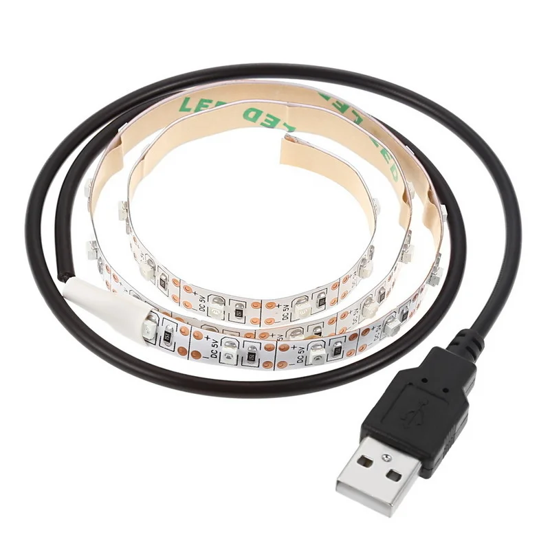 

5v 0.5m Led Strip Tape Tv Background Lighting Diy Decorative Lamp With Usb Cable