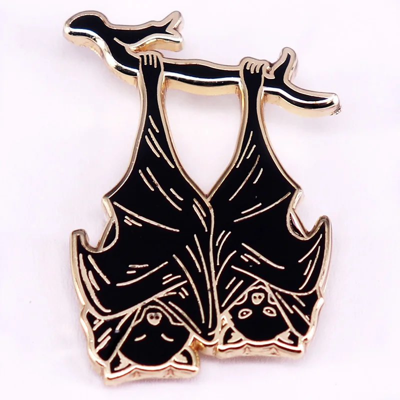 Fledermäuse Abzeichen Vampir Fledermaus Emaille Pin nachtaktive Tier Anstecknadel gruseligen Schmuck Geschenk