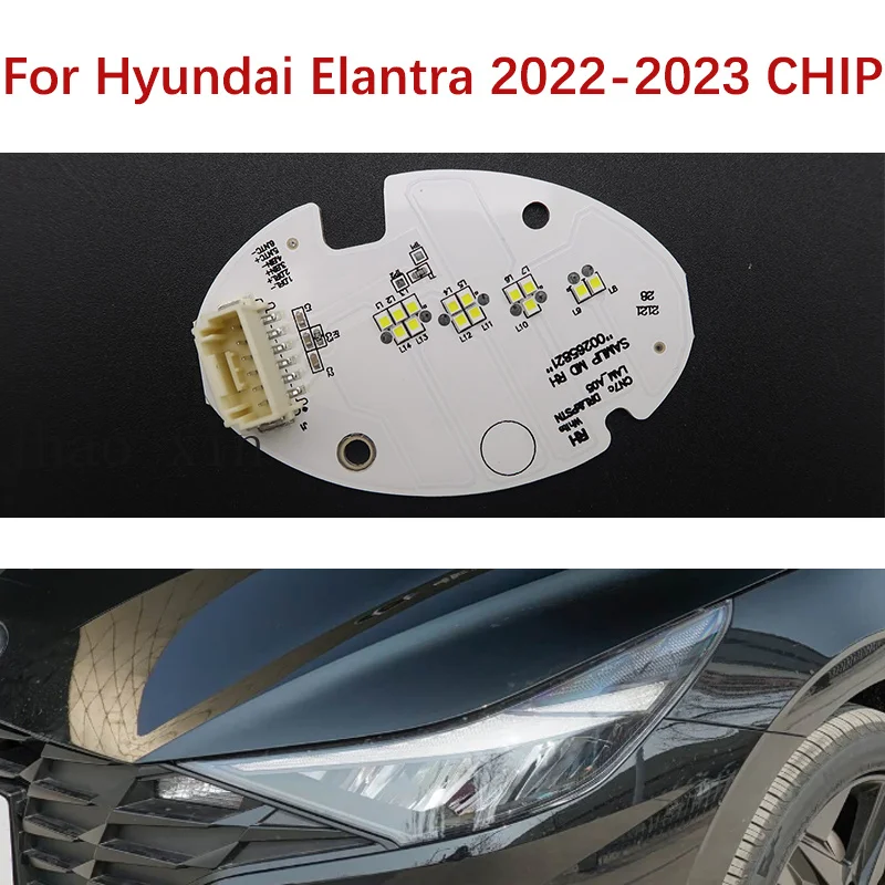 Front Headlight Ballast Module Chip Car Daytime Light DRL CHIP Circuit Board for Hyundai Elantra Angel Eye White Light 2022-2023