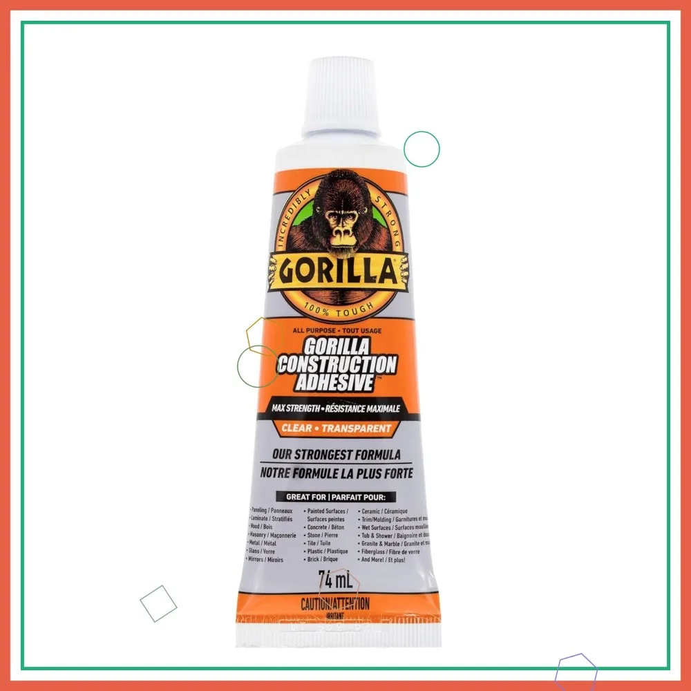 

Прозрачный сверхмощный строительный клей, трубка 2,5 унции — водонепроницаемость и заполнение зазоров для всех проектов